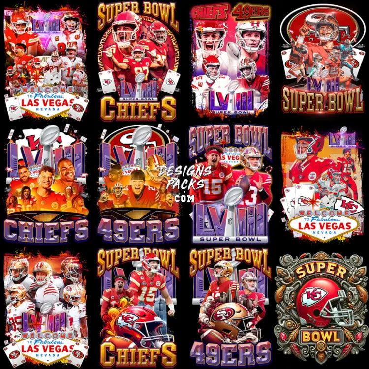 15 Superbowl 2024 Las Vegas Football Chiefs Vs 49Ers Designs Bundle Png