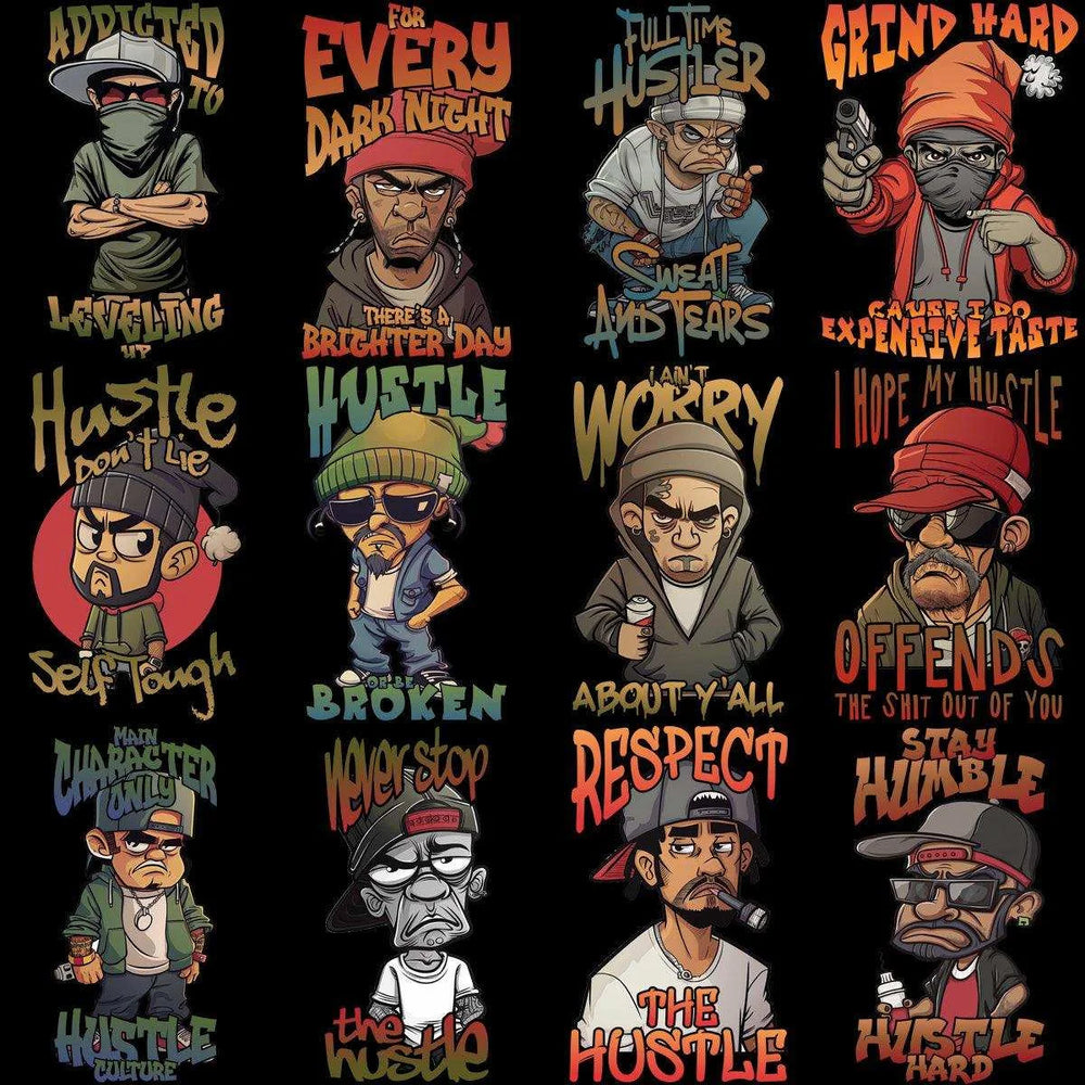 15 Tough Guys Club Designs Bundle PNG