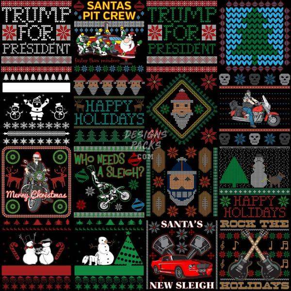 15 Ugly Christmas Designs Bundle Png