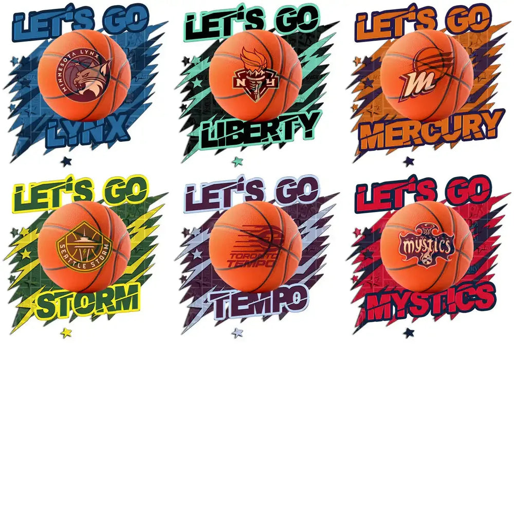 15 Women Basketball Teams Lets Go Designs Bundle PNG