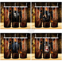 Load image into Gallery viewer, 15 Wood Halloween Wreck Villains Tumbler Wrap Bundle Jpg
