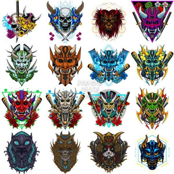 150 Mega Samurai Japan Designs Bundle Png