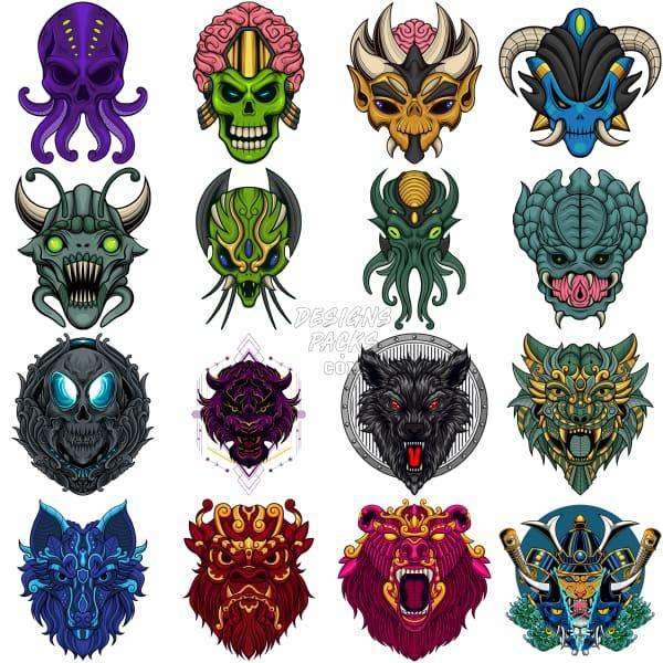 150 Mega Samurai Japan Designs Bundle Png