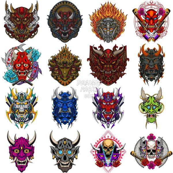 150 Mega Samurai Japan Designs Bundle Png