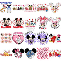 Load image into Gallery viewer, 150 Mouse And Friends Mix Valentine Designs Bundle Png
