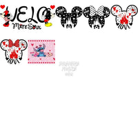 Load image into Gallery viewer, 150 Mouse And Friends Mix Valentine Designs Bundle Png
