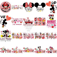 Load image into Gallery viewer, 150 Mouse And Friends Mix Valentine Designs Bundle Png
