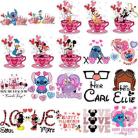 Load image into Gallery viewer, 150 Mouse And Friends Mix Valentine Designs Bundle Png
