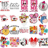 Load image into Gallery viewer, 150 Mouse And Friends Mix Valentine Designs Bundle Png
