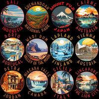 Load image into Gallery viewer, 150 World Travel Destinations &amp; Parks Designs Bundle PNG
