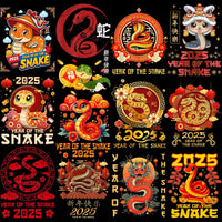 Load image into Gallery viewer, 150 Year of The Snake New Year China Designs Bundle PNG
