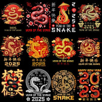 Load image into Gallery viewer, 150 Year of The Snake New Year China Designs Bundle PNG
