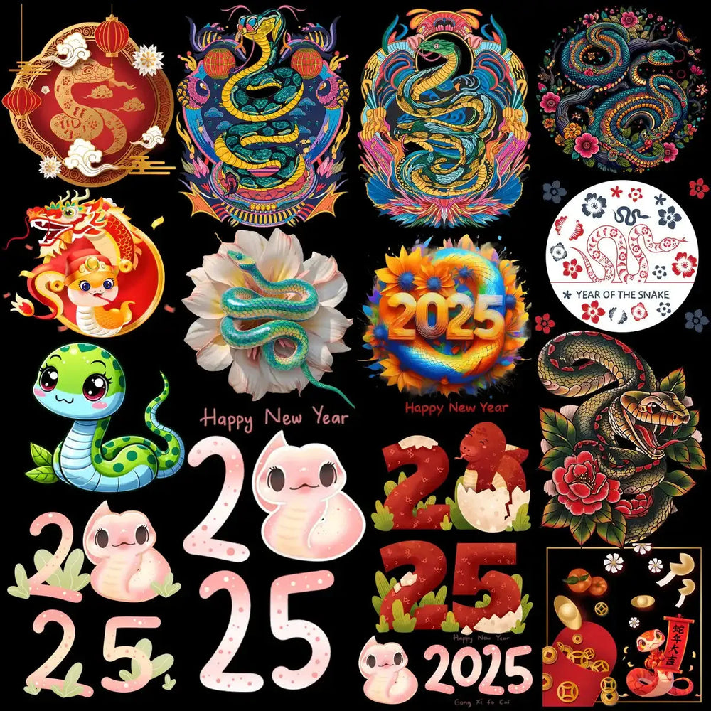 150 Year of The Snake New Year China Designs Bundle PNG