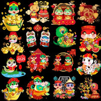 Load image into Gallery viewer, 150 Year of The Snake New Year China Designs Bundle PNG
