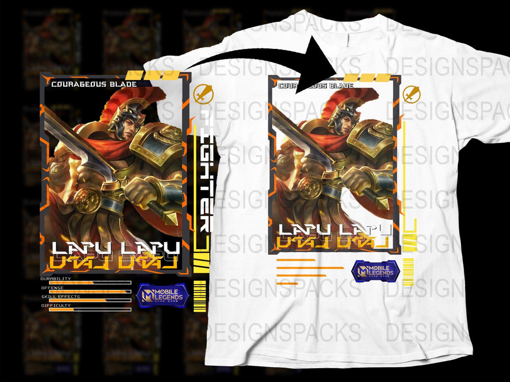 Mobile Legends T-Shirt, Courageous Blade Game Character, Graphic Tee, Men's Fashion, Gamer Apparel, Gift Item