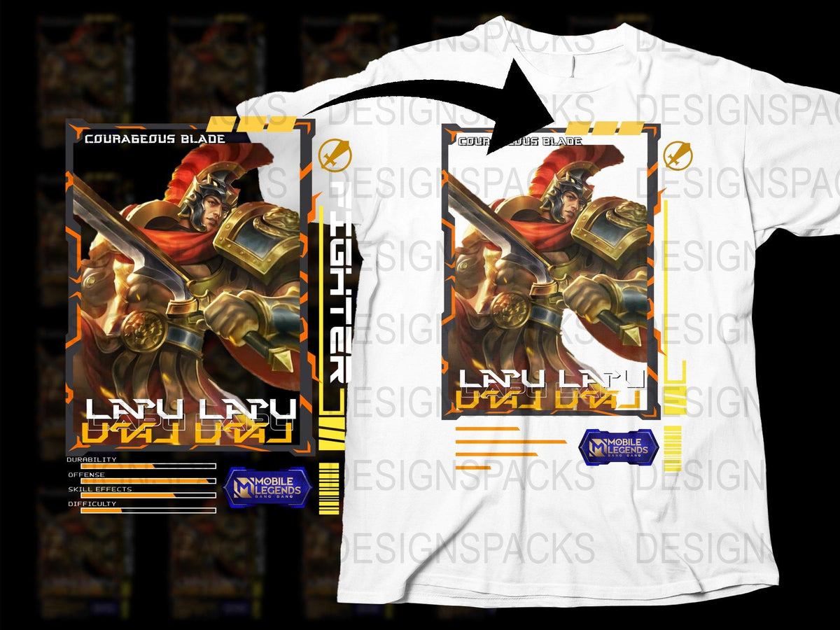 Mobile Legends T-Shirt, Courageous Blade Game Character, Graphic Tee, Men's Fashion, Gamer Apparel, Gift Item