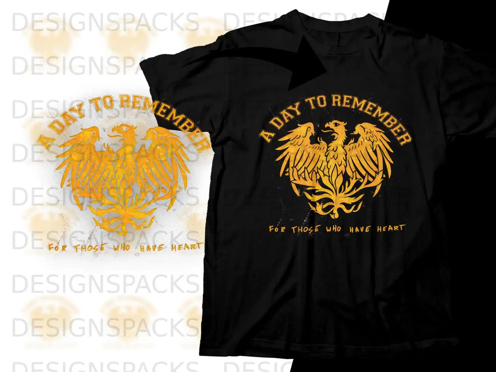 A Day to Remember logo with golden eagle and text.
