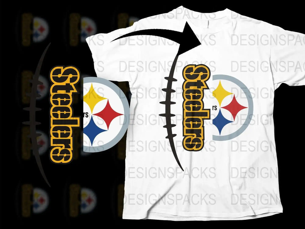 Pittsburgh Steelers Inspired T-Shirt, Colorful Sports Logo Design, Football Fan Apparel, Unisex Tailgate Clothing