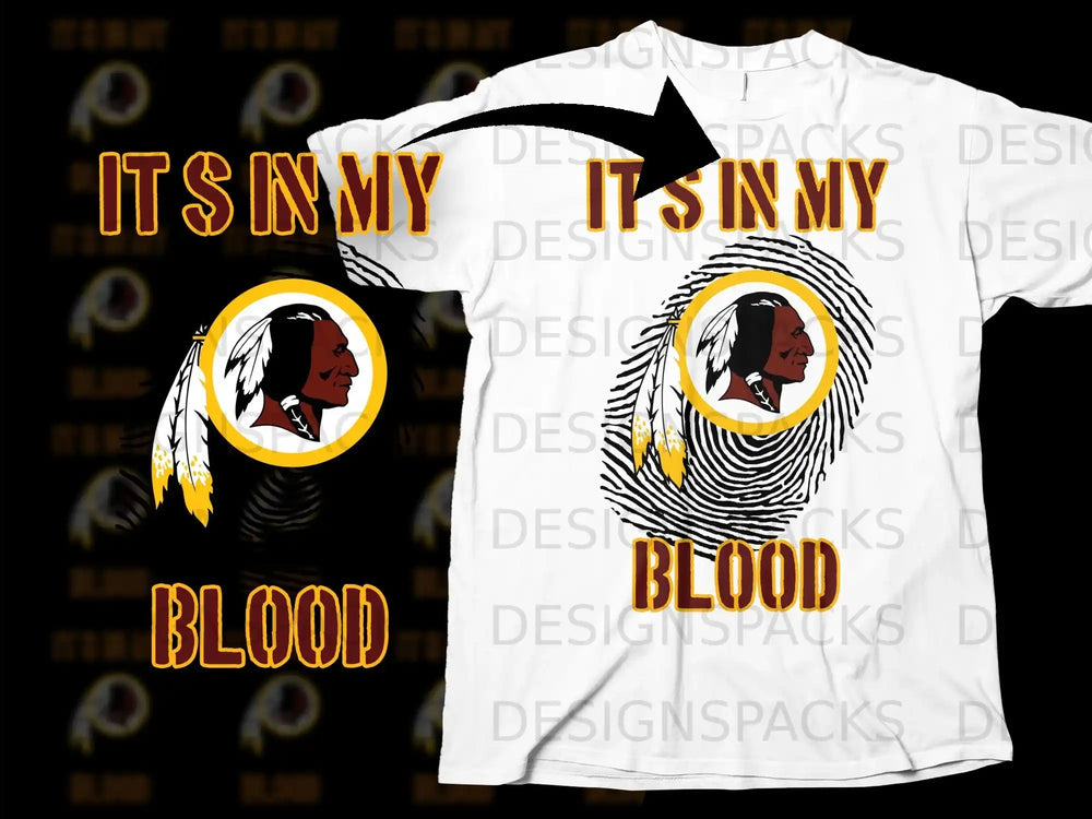 It's in My Blood Graphic T-Shirt Native American Design