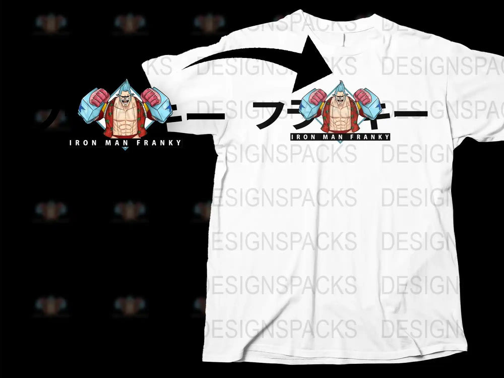 Iron Man Franky T-Shirt, Anime Inspired Graphic Tee, Cool Super Hero Design, Unique Men's Fashion Clothing