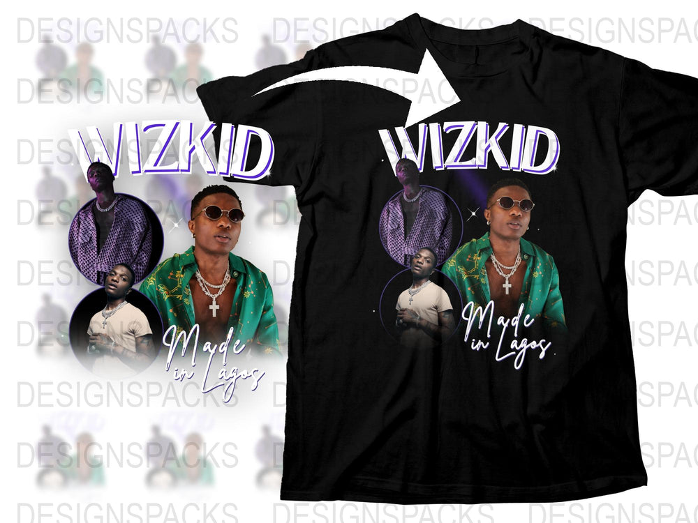 Wizkid Graphic T-Shirt, Made in Lagos Inspired, Afrobeat Music Fan Tee, Stylish Unisex Black Top