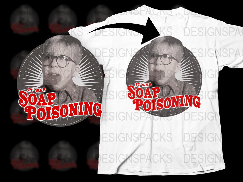 Retro Soap Poisoning Graphic T-Shirt, Vintage Style Novelty Tee, Funny Unique Gift, Unisex Fashion