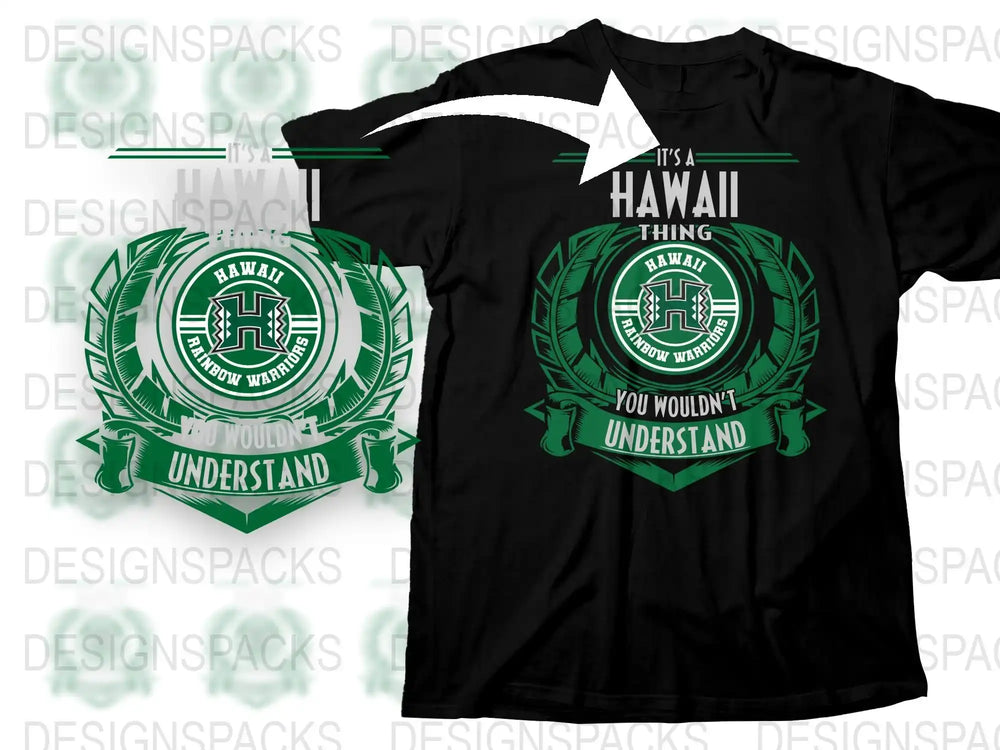 Hawaii Themed T-Shirt - It's a Hawaii Thing You Wouldn't Understand Tee, Black Shirt, Tropical Graphic Design, Casual Island Wear