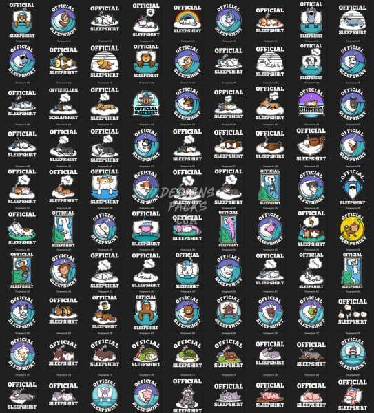 159 Kids Animals Sleep Shirts Designs Bundle PNG designspacks