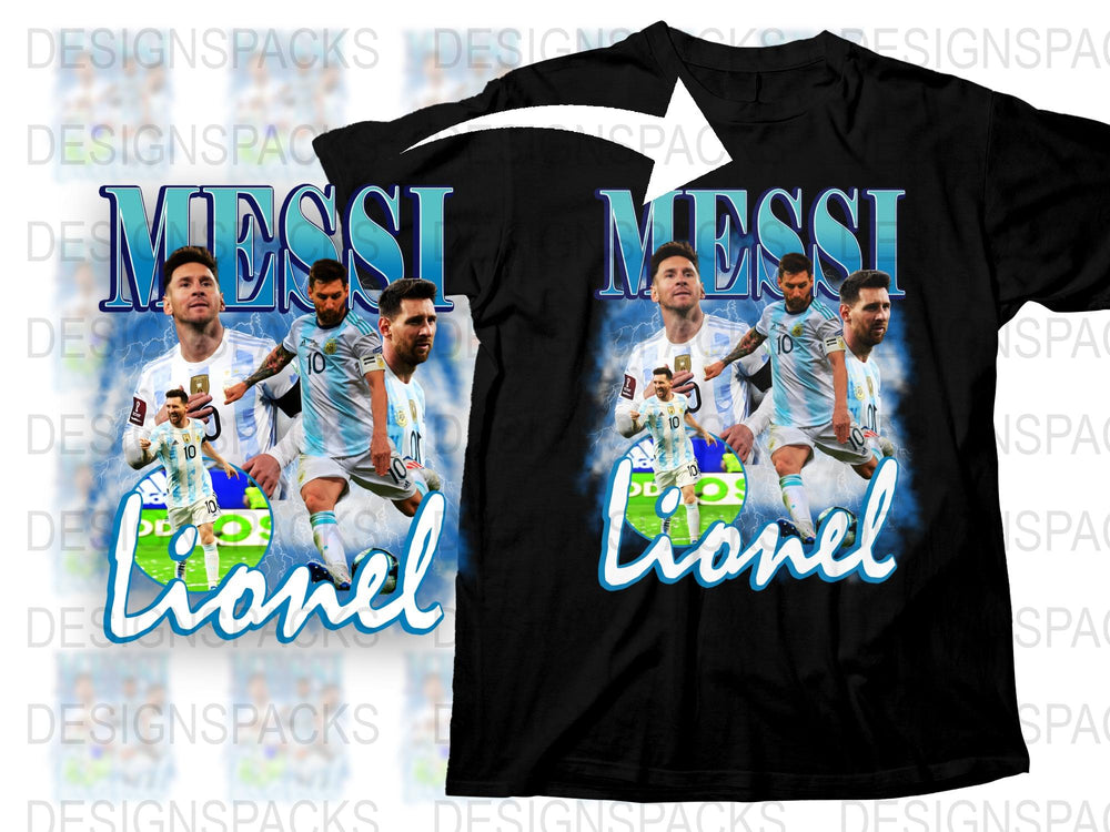 Lionel Messi Sports T-Shirt, Argentina Football Star Fan Merchandise, Soccer Player Graphic Tee Gift