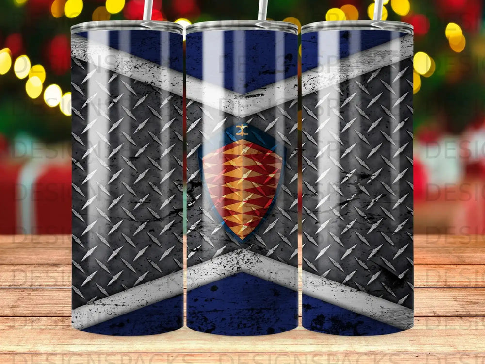 Scottish Flag Diamond Plate Koenigsegg Logo Tumbler product type