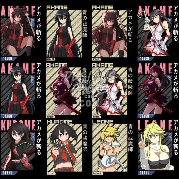 16 Akame ga Kill Anime Designs Bundle PNG designspacks