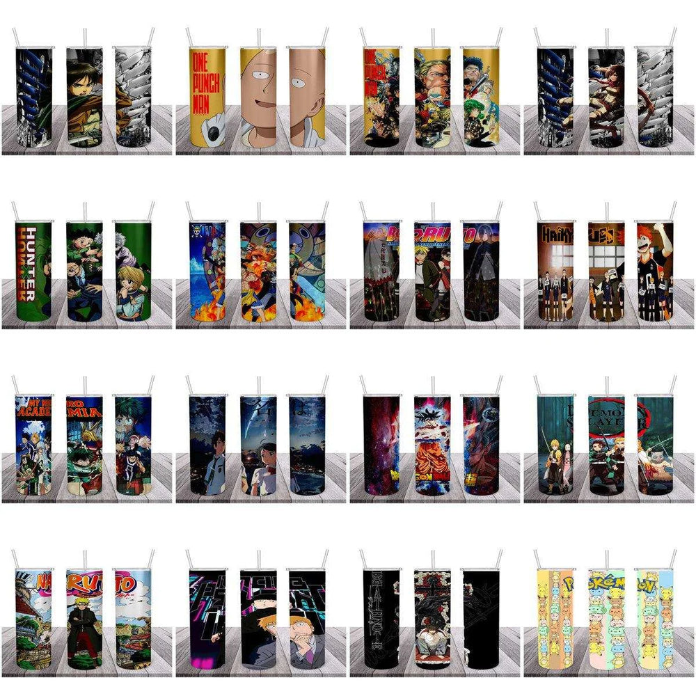 16 Anime Manga Tumbler Wrap Designs Bundle JPG