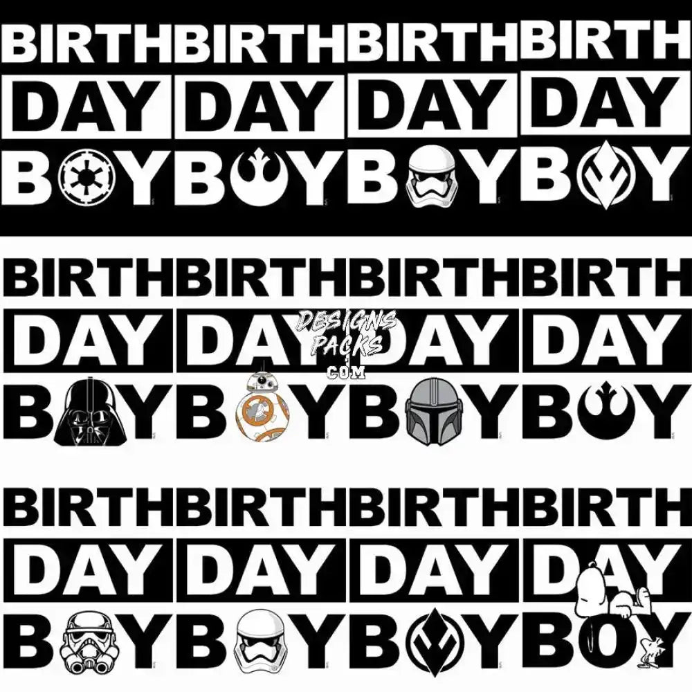 16 Kids Birthday Boy Designs Bundle Png