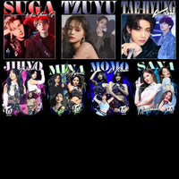 Load image into Gallery viewer, 16 KPOP Stars BTS &amp; Twice Music Homage Designs Bundle PNG
