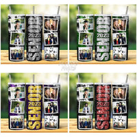 Load image into Gallery viewer, 16 Senior 2023 Glitter Photo Tumbler Wrap Bundle Jpg
