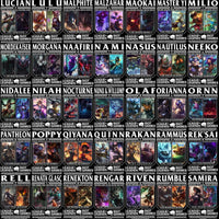 Load image into Gallery viewer, 160 League Of Legends Gaming Streetwear Black / White Designs Bundle PNG
