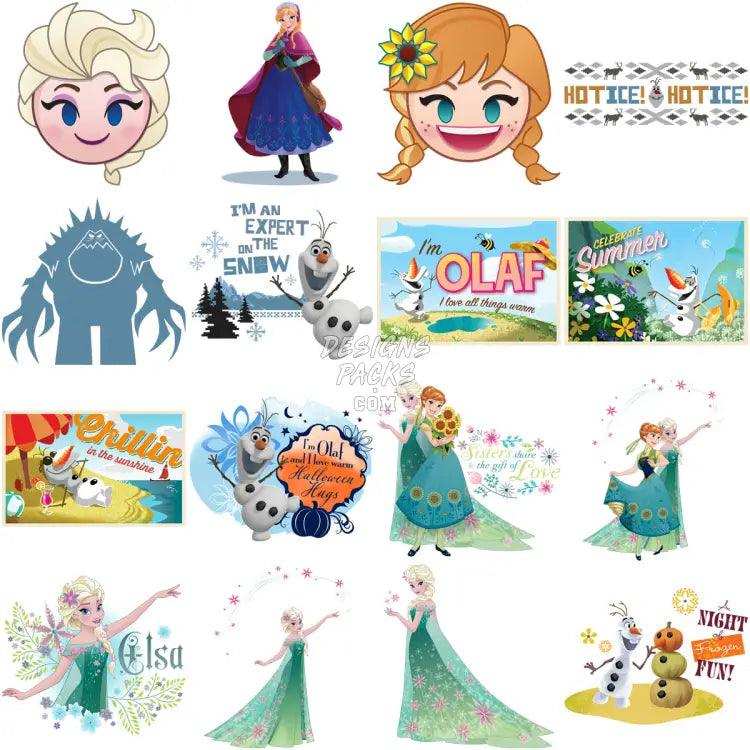 160 Movie Cartoon Princess Designs Bundle Png
