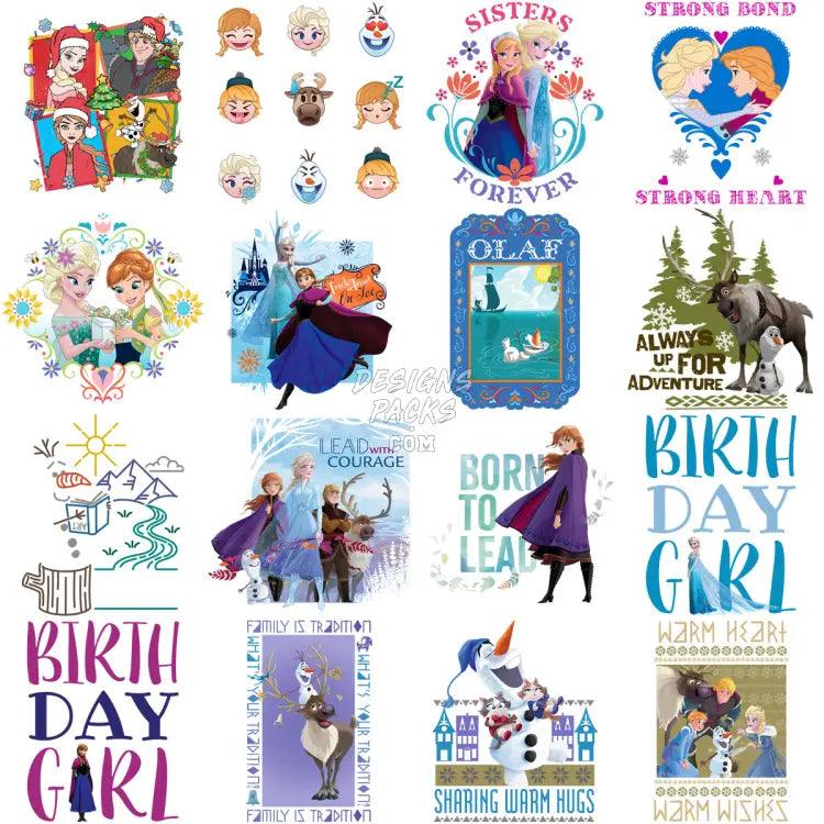 160 Movie Cartoon Princess Designs Bundle Png