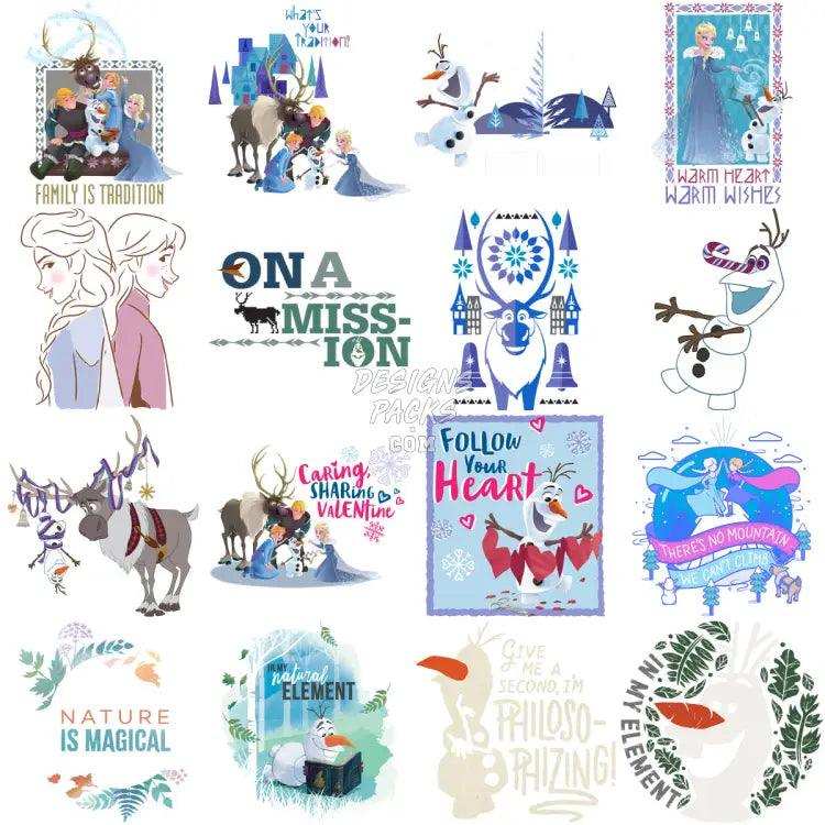160 Movie Cartoon Princess Designs Bundle Png