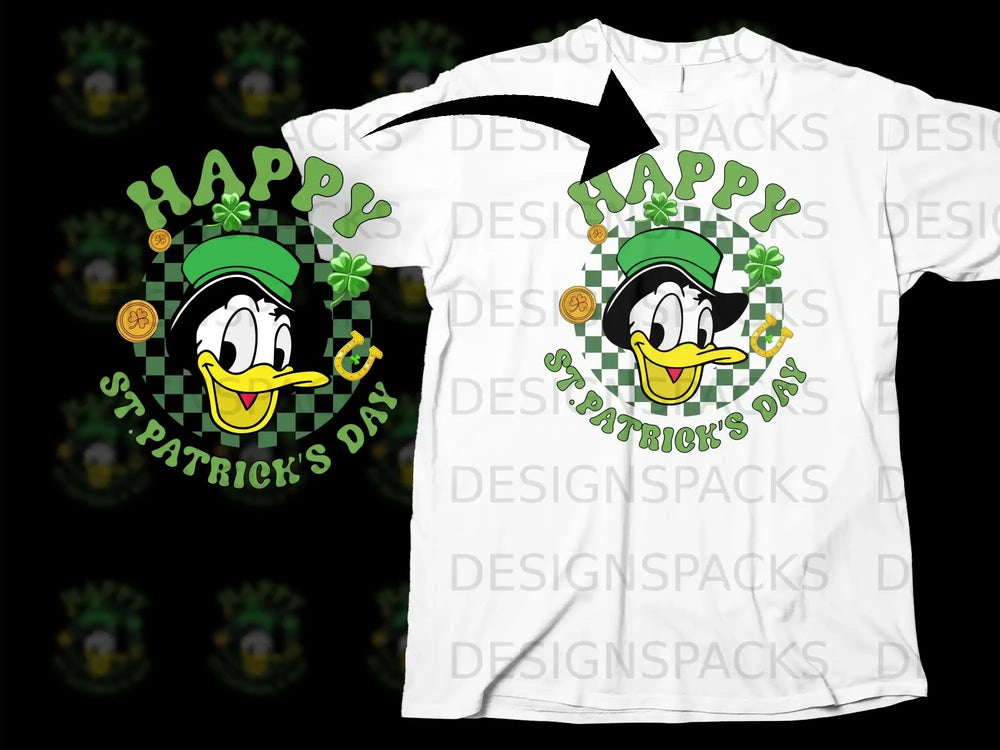 Happy St Patricks Day Duck Character Design product type