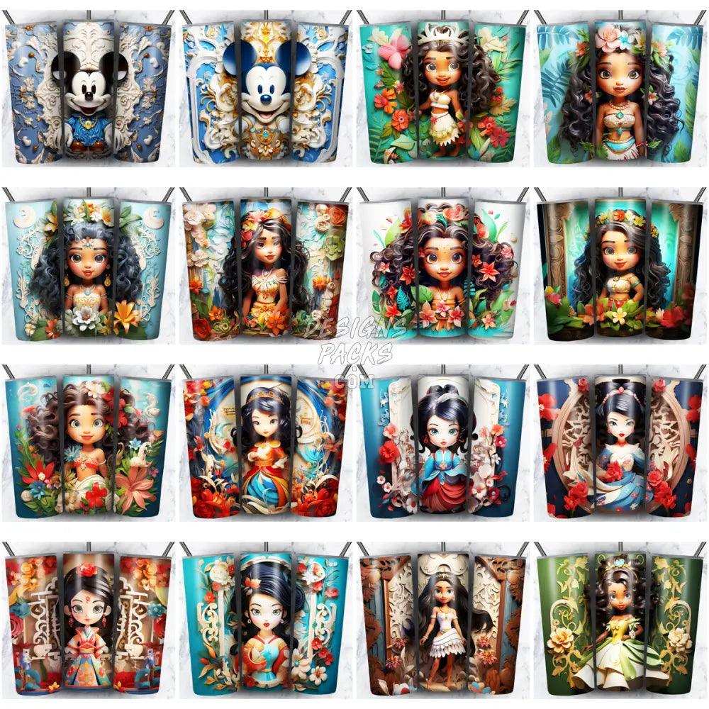 164 Porcelain Chibi Mix Cartoon Tumbler Wrap Bundle Jpg