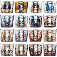 Load image into Gallery viewer, 164 Porcelain Chibi Mix Cartoon Tumbler Wrap Bundle Jpg
