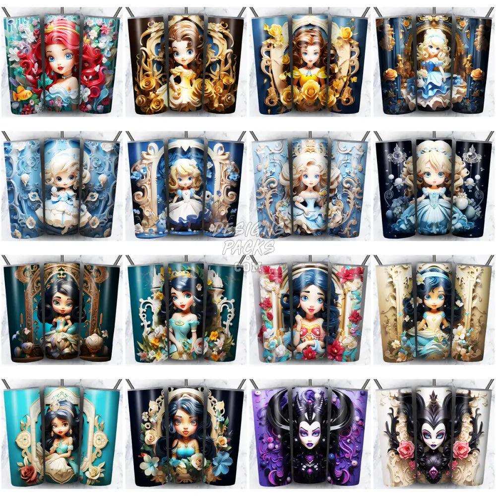 164 Porcelain Chibi Mix Cartoon Tumbler Wrap Bundle Jpg