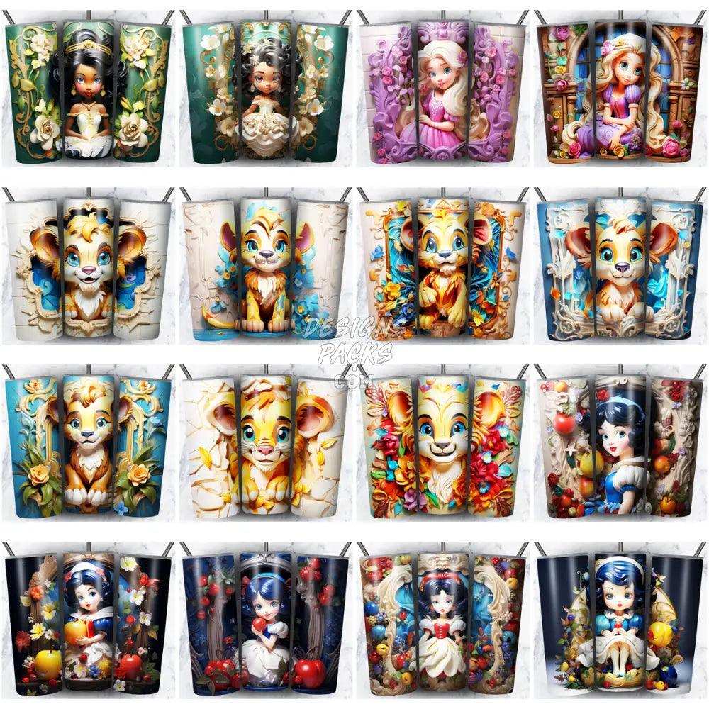 164 Porcelain Chibi Mix Cartoon Tumbler Wrap Bundle Jpg