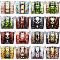 Load image into Gallery viewer, 164 Porcelain Chibi Mix Cartoon Tumbler Wrap Bundle Jpg
