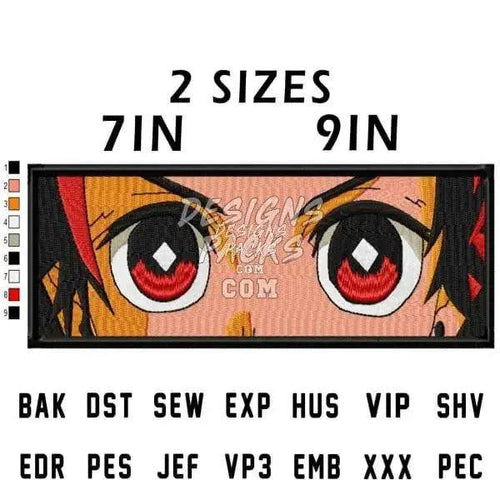 Tanjiro Anime Embroidery Design