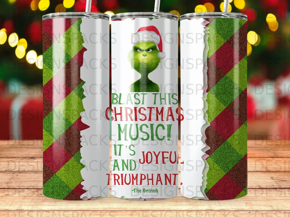 Grinch Christmas Music Joyful AND Triumphant Tumbler
