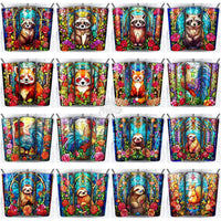 Load image into Gallery viewer, 168 Animals Stained Glass Tumbler Wrap Bundle Jpg

