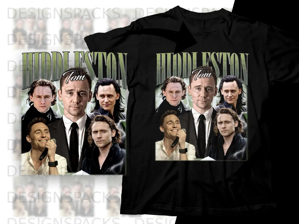 Collage of Tom Hiddleston as Loki, with "Hiddleston" text.