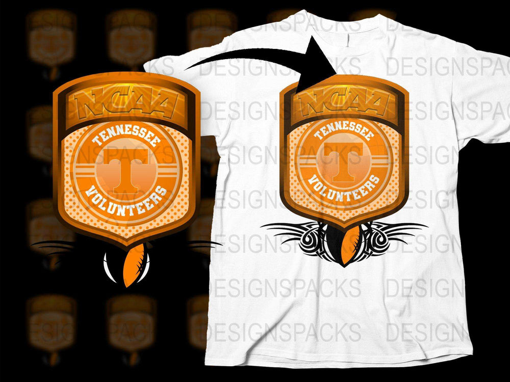 NCAA Tennessee Volunteers Orange Black Graphic T-Shirt Men's Sports Apparel
